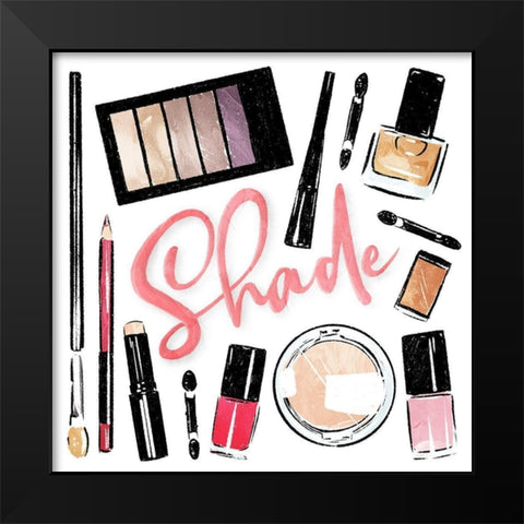 Shad Black Modern Wood Framed Art Print by Villa, Mlli