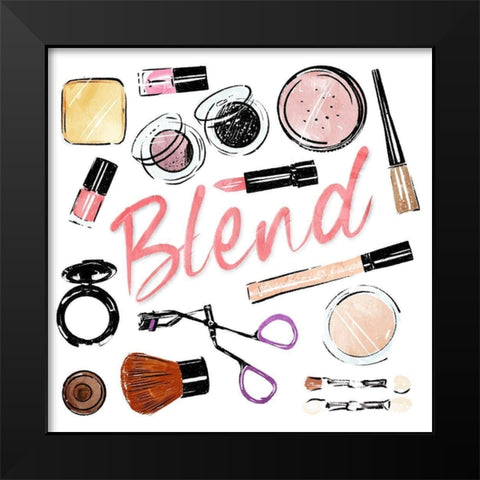 Blend Black Modern Wood Framed Art Print by Villa, Mlli