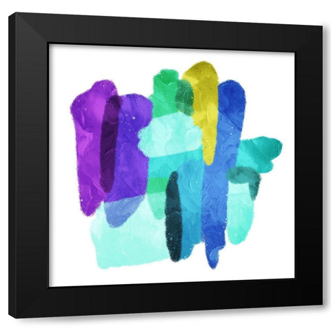 Finger Paint Black Modern Wood Framed Art Print with Double Matting by Villa, Mlli