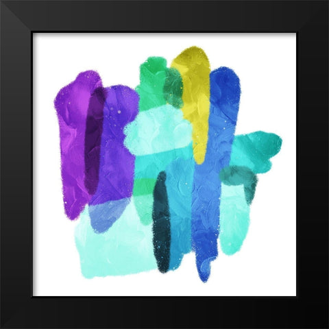 Finger Paint Black Modern Wood Framed Art Print by Villa, Mlli