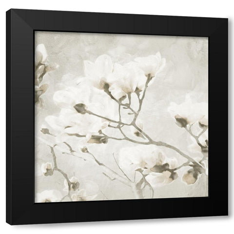 Cream Tree of White Flowers 2 Black Modern Wood Framed Art Print with Double Matting by Villa, Milli