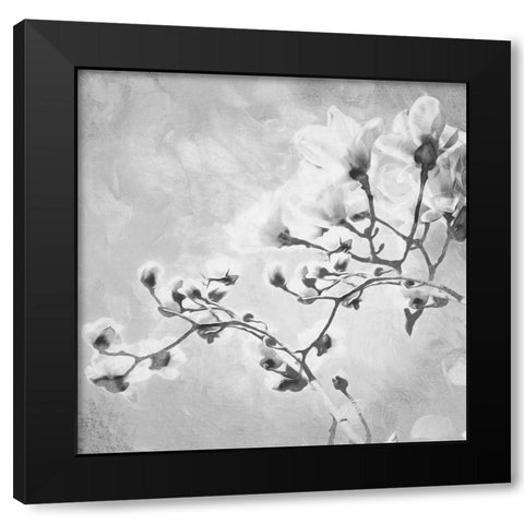 Tree of White Flowers BW 1 Black Modern Wood Framed Art Print with Double Matting by Villa, Milli