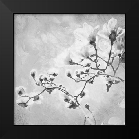 Tree of White Flowers BW 1 Black Modern Wood Framed Art Print by Villa, Milli