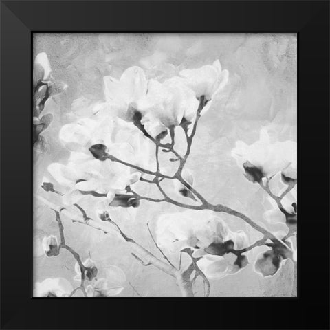 Tree of White Flowers BW 2 Black Modern Wood Framed Art Print by Villa, Milli