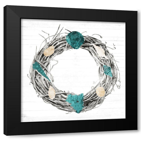 Time For the Coast Black Modern Wood Framed Art Print with Double Matting by Villa, Mlli
