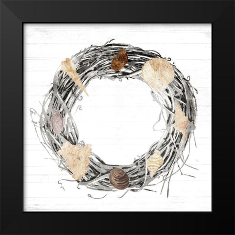 Time For the Coast True Colors Mate Black Modern Wood Framed Art Print by Villa, Mlli