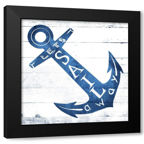 Let Sail Away Black Modern Wood Framed Art Print with Double Matting by Villa, Mlli