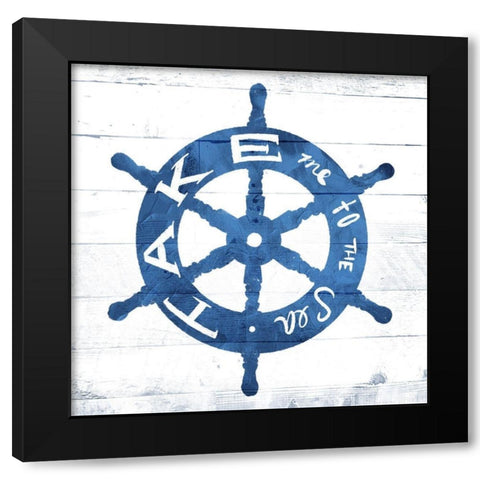 Take Me To The Sea Black Modern Wood Framed Art Print by Villa, Mlli