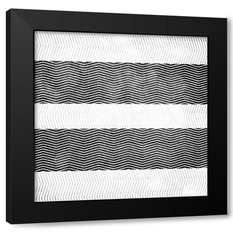 First Modern Pattern Black Modern Wood Framed Art Print by Villa, Mlli