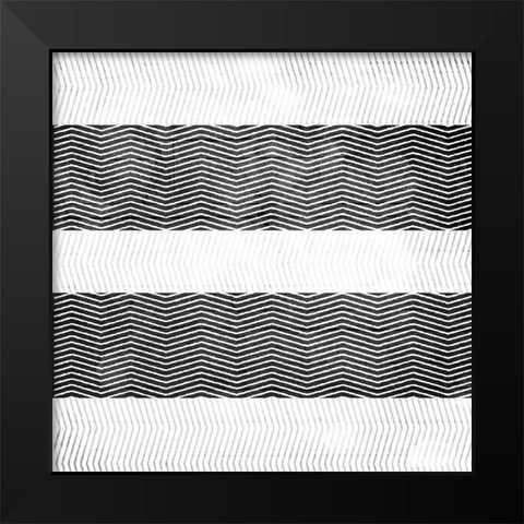 First Modern Pattern Black Modern Wood Framed Art Print by Villa, Mlli
