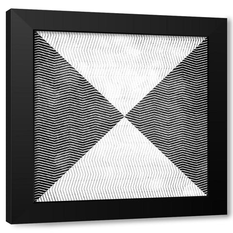 Second Modern Pattern Black Modern Wood Framed Art Print with Double Matting by Villa, Mlli