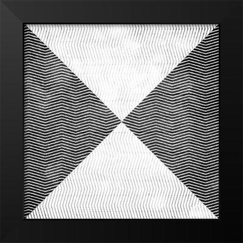 Second Modern Pattern Black Modern Wood Framed Art Print by Villa, Mlli