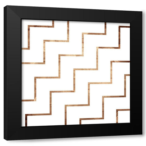 Forth Modern Pattern Black Modern Wood Framed Art Print with Double Matting by Villa, Mlli