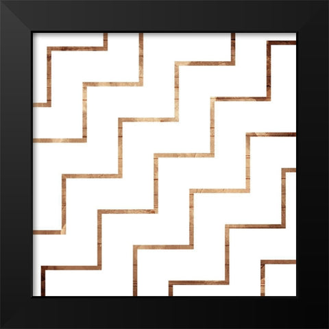 Forth Modern Pattern Black Modern Wood Framed Art Print by Villa, Mlli