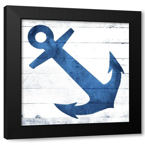 Anchor Black Modern Wood Framed Art Print by Villa, Mlli