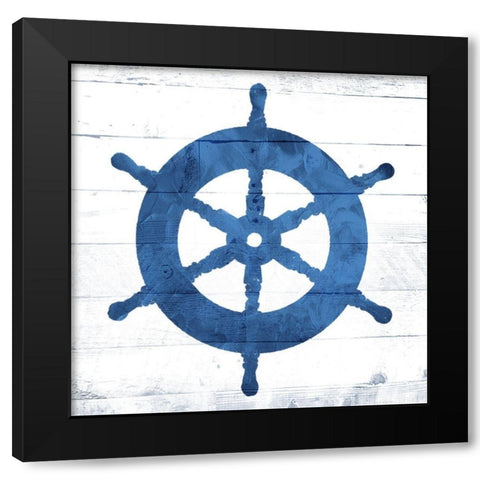Steering Wheel Black Modern Wood Framed Art Print with Double Matting by Villa, Mlli