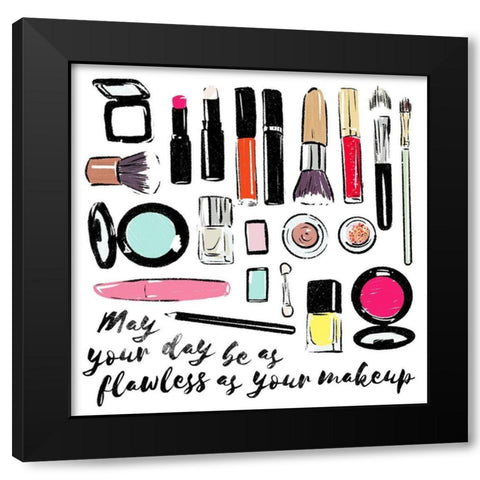 May Your Day Black Modern Wood Framed Art Print by Villa, Mlli