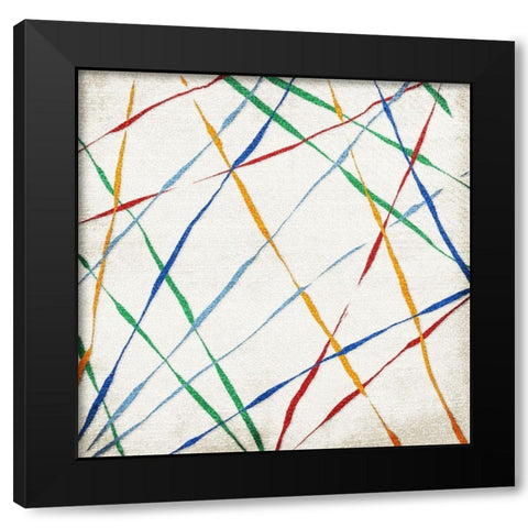 Crisscrossed Black Modern Wood Framed Art Print by Villa, Mlli