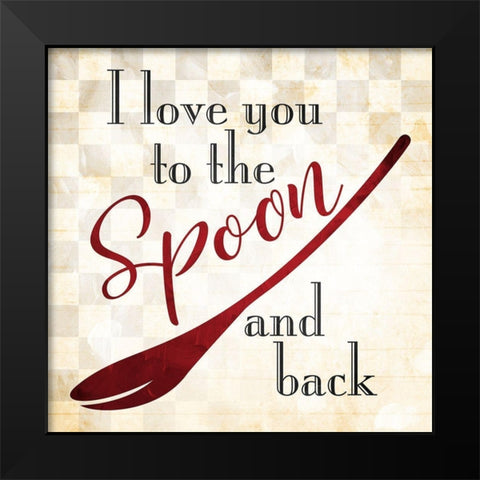 Spoon And Back Traditional Black Modern Wood Framed Art Print by Villa, Mlli
