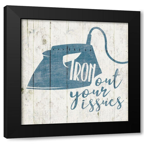 Iron Out Black Modern Wood Framed Art Print with Double Matting by Villa, Mlli