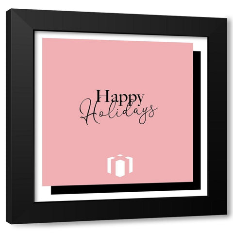 Clean Holidays Black Modern Wood Framed Art Print by Villa, Mlli
