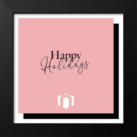 Clean Holidays Black Modern Wood Framed Art Print by Villa, Mlli