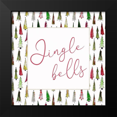Jingle Bells Black Modern Wood Framed Art Print by Villa, Mlli