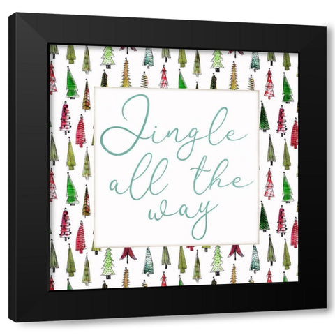 Jingle All The Way Black Modern Wood Framed Art Print by Villa, Mlli