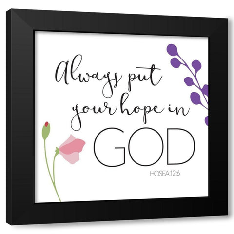 Always Put Black Modern Wood Framed Art Print with Double Matting by Villa, Mlli