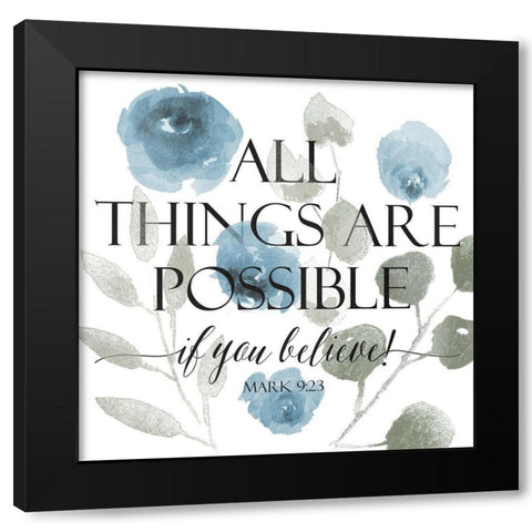 All Things Black Modern Wood Framed Art Print by Villa, Mlli