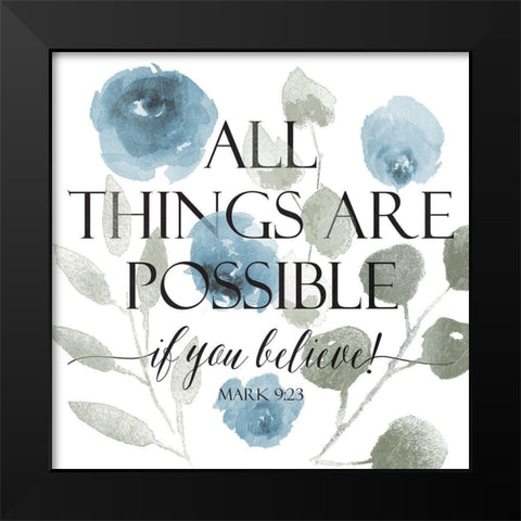 All Things Black Modern Wood Framed Art Print by Villa, Mlli