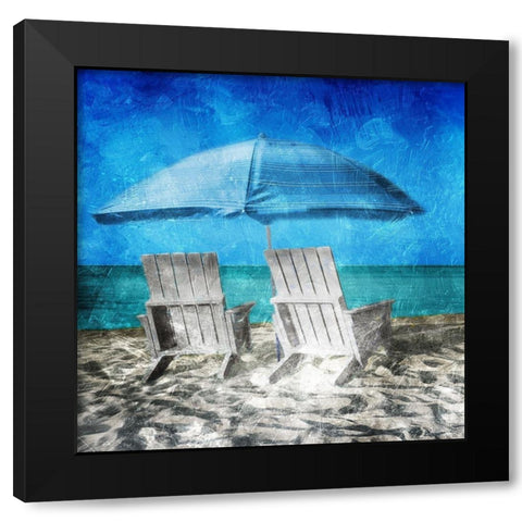 Enjoying The Shade Black Modern Wood Framed Art Print by Villa, Mlli