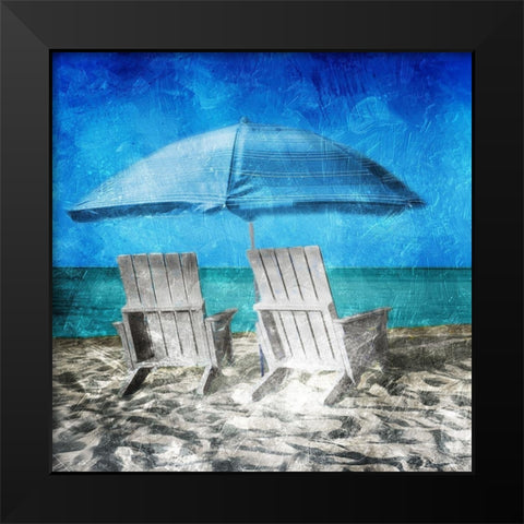 Enjoying The Shade Black Modern Wood Framed Art Print by Villa, Mlli