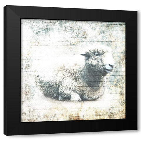 Resting Time Black Modern Wood Framed Art Print with Double Matting by Villa, Mlli