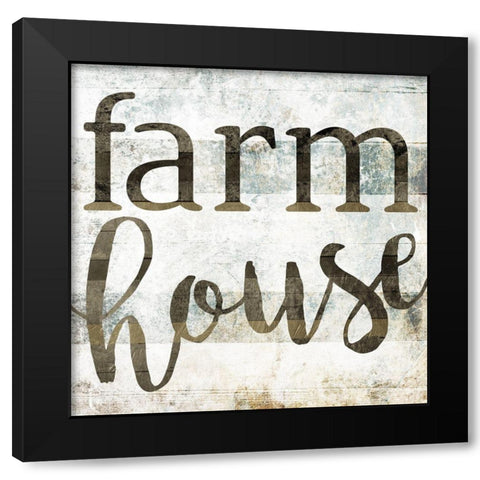 Farm House Black Modern Wood Framed Art Print with Double Matting by Villa, Mlli