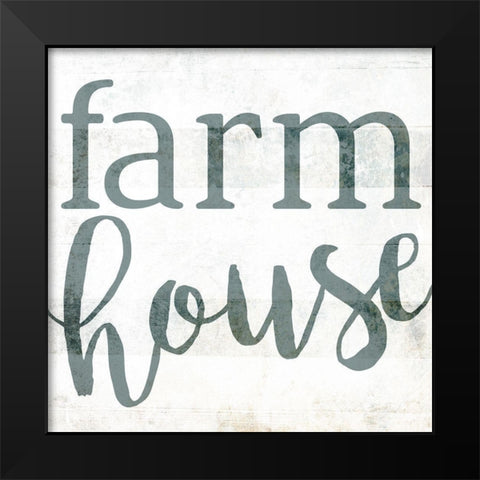 Farm House Simpler Black Modern Wood Framed Art Print by Villa, Mlli