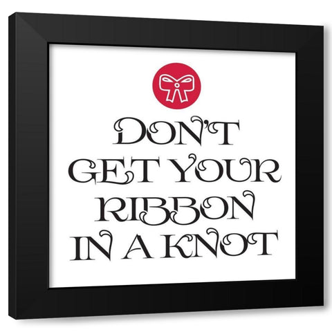 Ribbon Black Modern Wood Framed Art Print by Villa, Milli