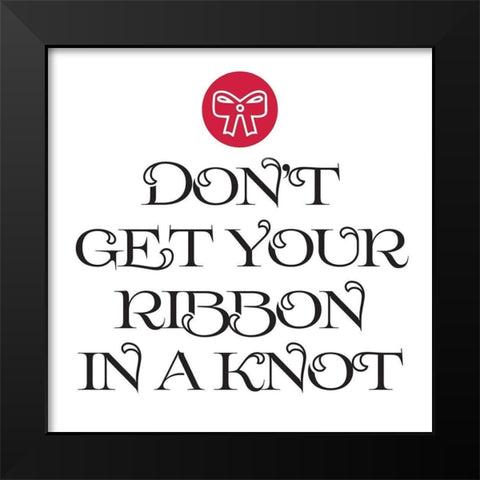 Ribbon Black Modern Wood Framed Art Print by Villa, Milli