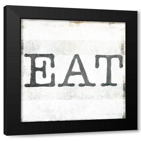 Eat Black Modern Wood Framed Art Print with Double Matting by Villa, Milli
