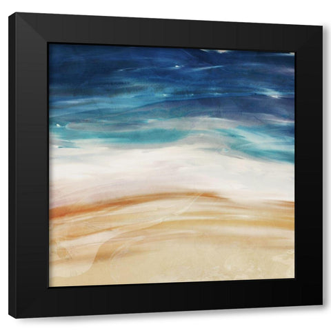 Sea Flows Black Modern Wood Framed Art Print by Villa, Milli