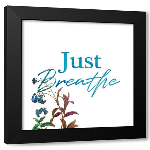 Just Breath Black Modern Wood Framed Art Print with Double Matting by Villa, Milli