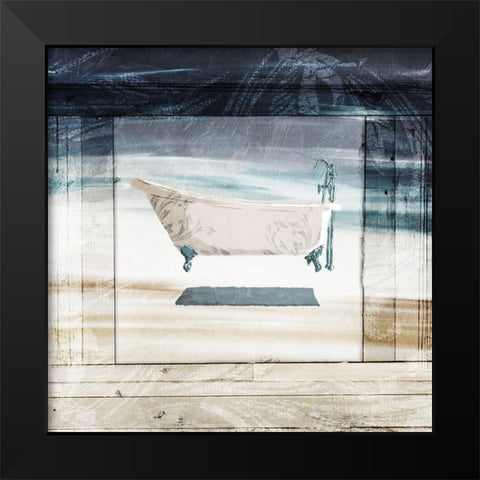 Bath Flow Black Modern Wood Framed Art Print by Villa, Milli
