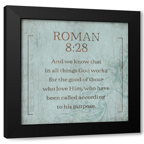 Roman Murky Sea Black Modern Wood Framed Art Print with Double Matting by Villa, Milli