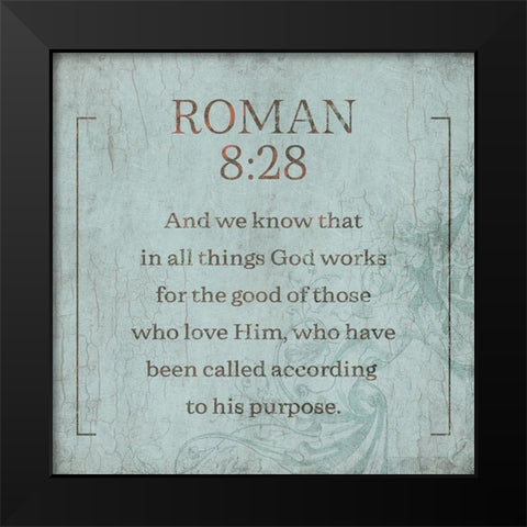 Roman Murky Sea Black Modern Wood Framed Art Print by Villa, Milli