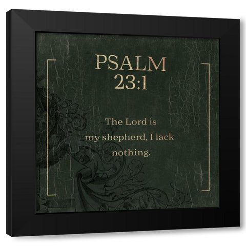 Psalm 231 Swamp Black Modern Wood Framed Art Print by Villa, Milli
