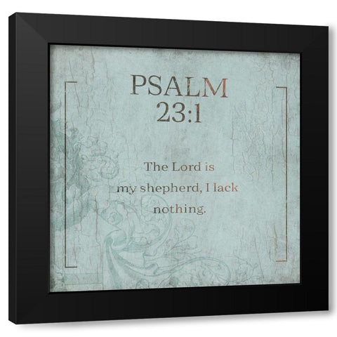 Psalm 231 Murky Sea Black Modern Wood Framed Art Print by Villa, Milli