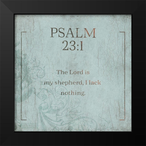 Psalm 231 Murky Sea Black Modern Wood Framed Art Print by Villa, Milli
