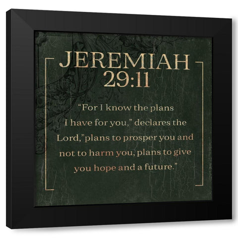 Jeremiah Swamp Black Modern Wood Framed Art Print by Villa, Milli