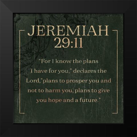 Jeremiah Swamp Black Modern Wood Framed Art Print by Villa, Milli