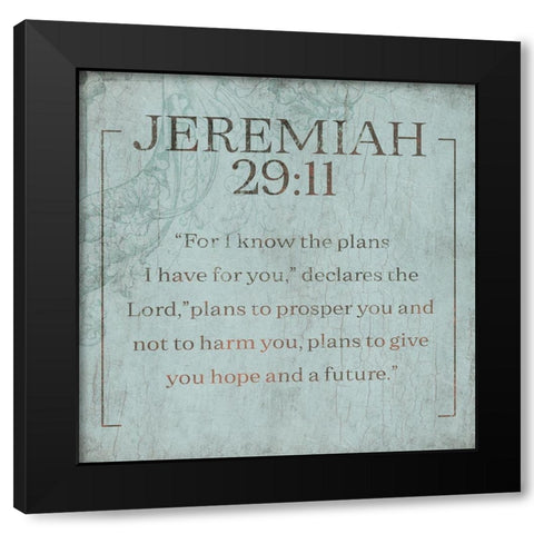 Jeremiah Murky Sea Black Modern Wood Framed Art Print with Double Matting by Villa, Milli